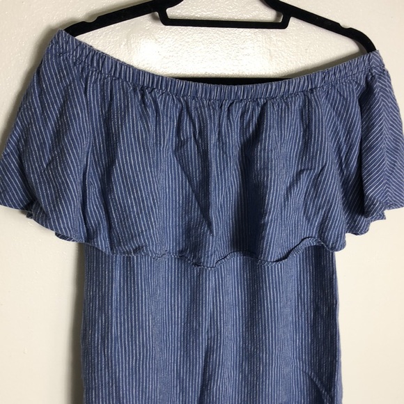 Linen Blend Dress Off the Shoulder Strapless Old Navy szS-M - Picture 2 of 4
